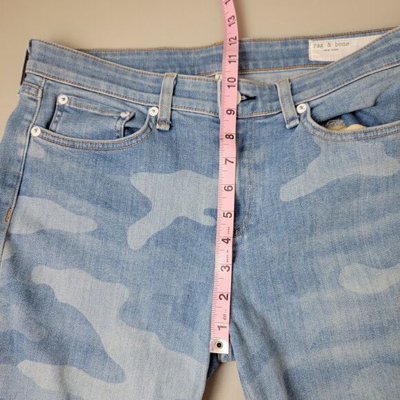 rag & bone Jeans Cate Mid-Rise Faded Camo Ankle Skinny Denim Womens 29 Preppy - Picture 10 of 13